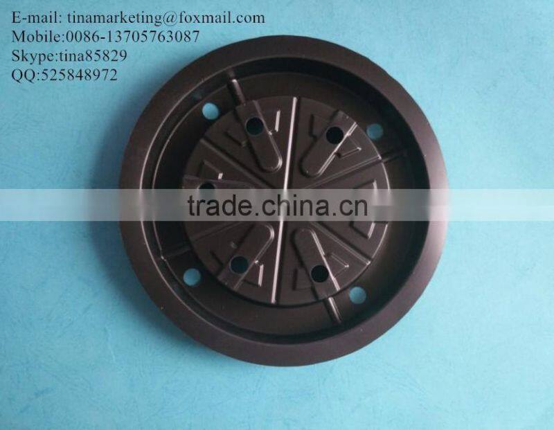 7 Inch Round Black PS Material Plastic Plant Pot Saucer, Flower pot base tray