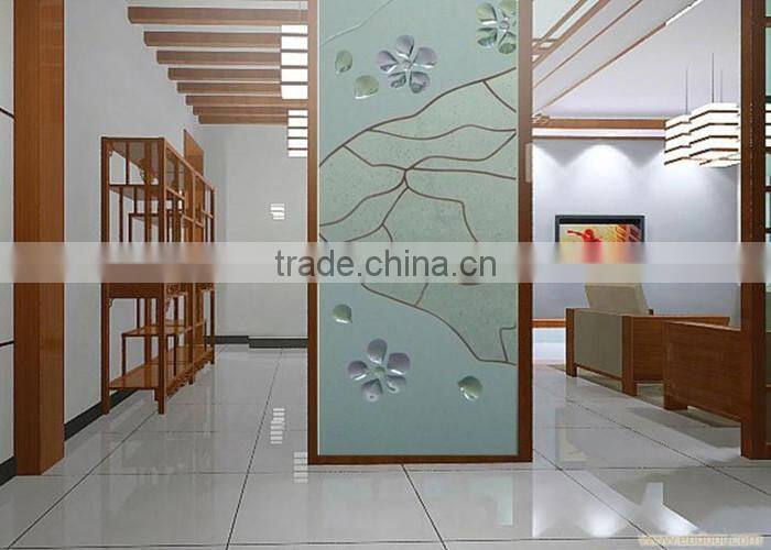 Construction Decorative Customized Pattern Design Tempered Painting Glass
