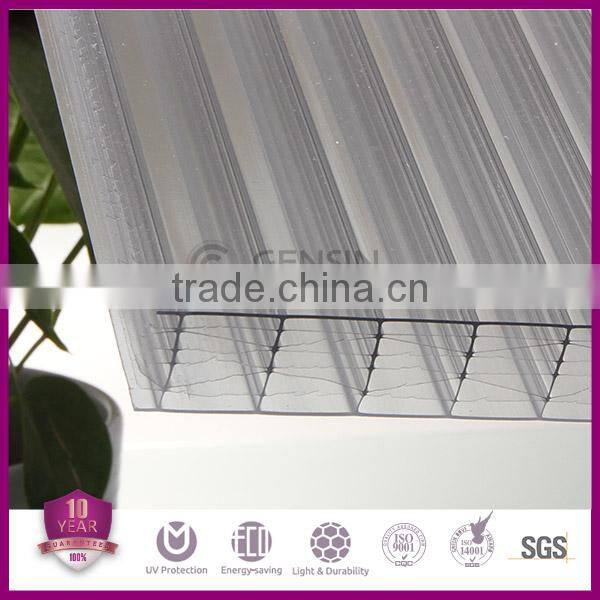 32mm Polycarbonate Sheet Hollow For Stadium Project Skylite Roofing PC Panel High Light Transmission Heat Insulation UV Coating