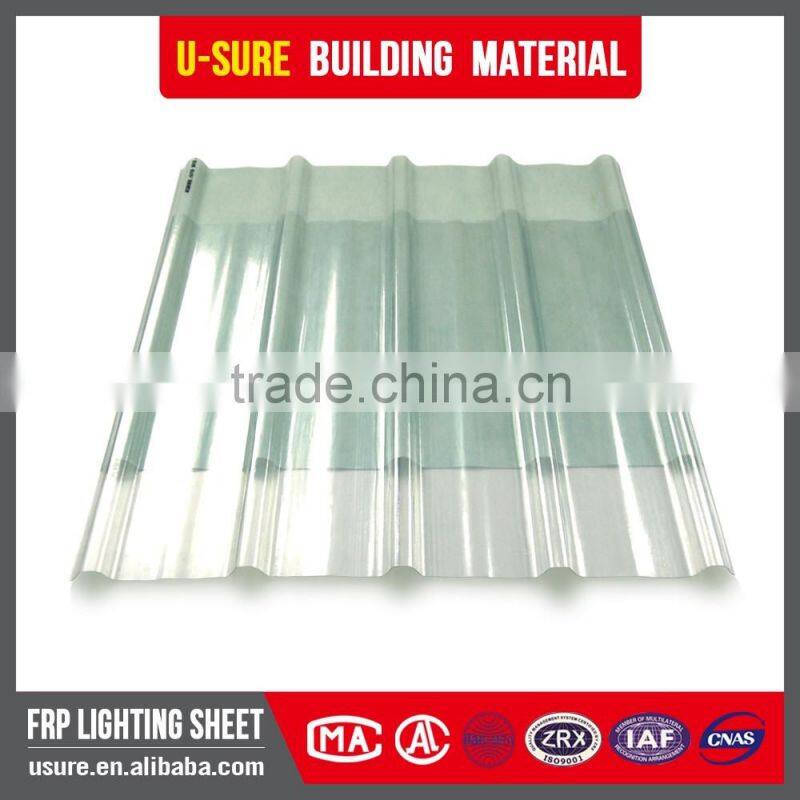 Fiberglass reinforced flexible transparent corrugated plastic roof sheet