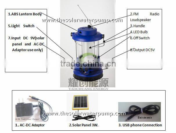 Portable solar LED light/lantern led solar powered flood lights
