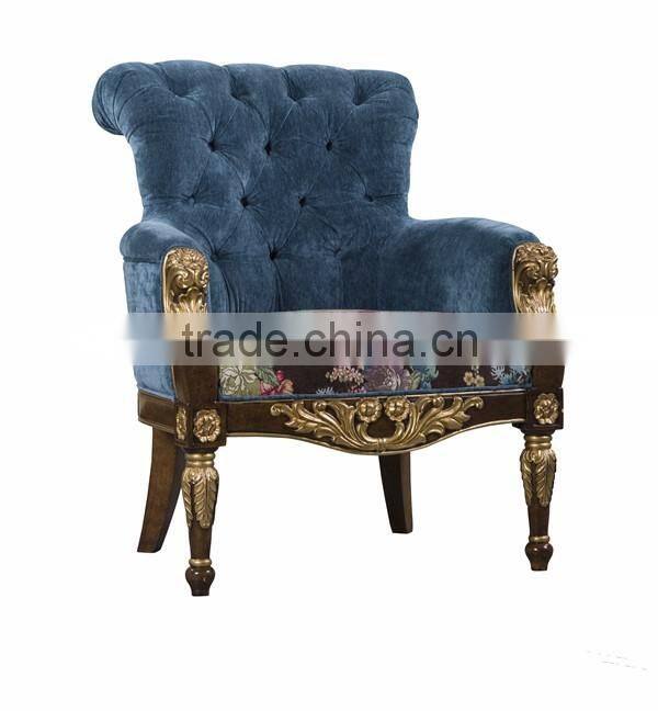 Classic Style Living Room Sofa Set, Antique Carved Wooden Couch Sofa, Queen Anne Furniture Button Tufted Sofa