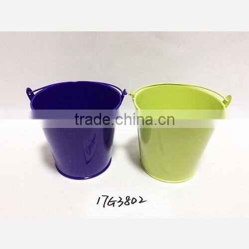 China manufacturer custom different sizes half round container garden pot for flower made from zinc metal iron