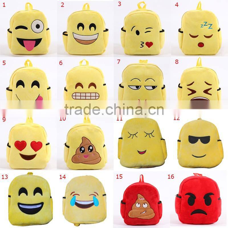 Free Simple Lovely Cotton Fabric Emoji Backpack