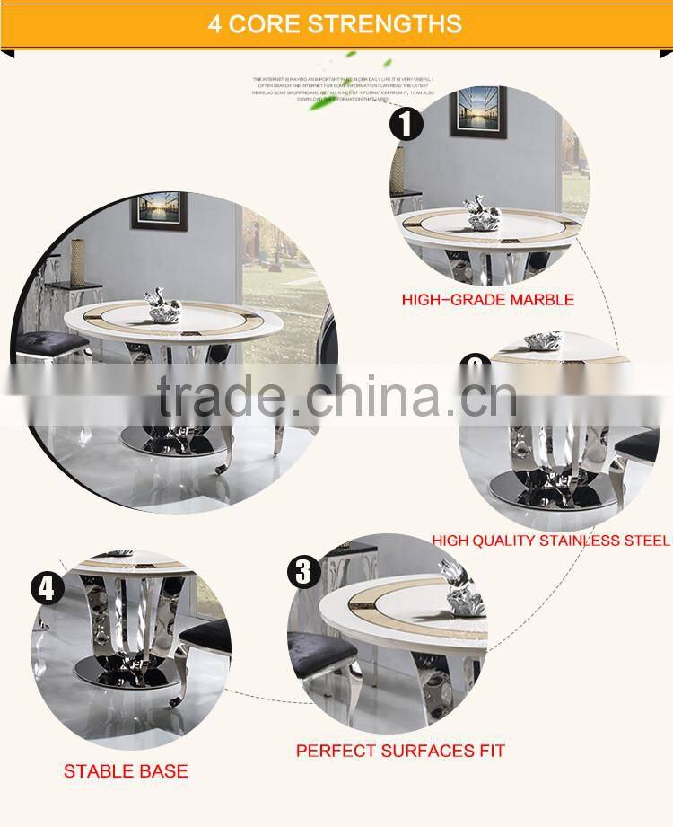 TH283 good quality marble top round dining table