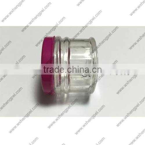 Cleverish portable cute transparent red lid plastic storage jewelry wedding jar kit