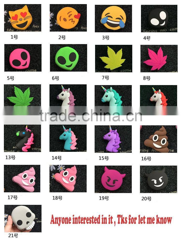 2016 innovative unicorn Emoji Powerbank Mobile Cartoon Cute Power Bank Charger Unicorn Poop OEM Gift Fashion