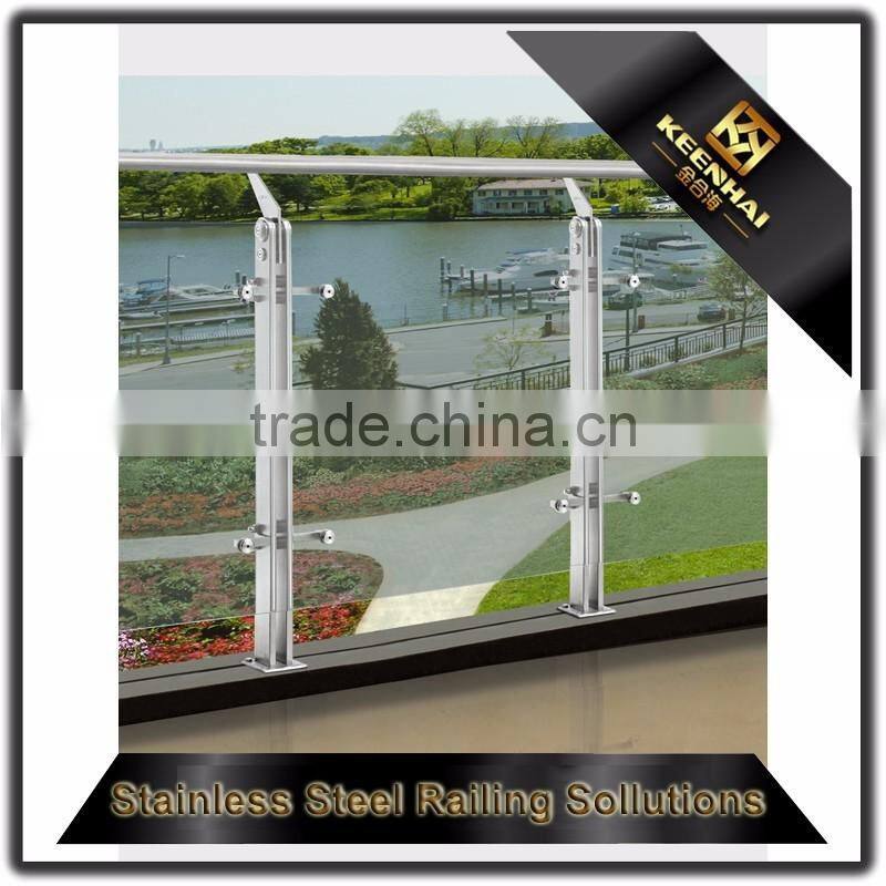 Outdoor Design Balcony Terrace Stainless Steel Balustrade with Glass