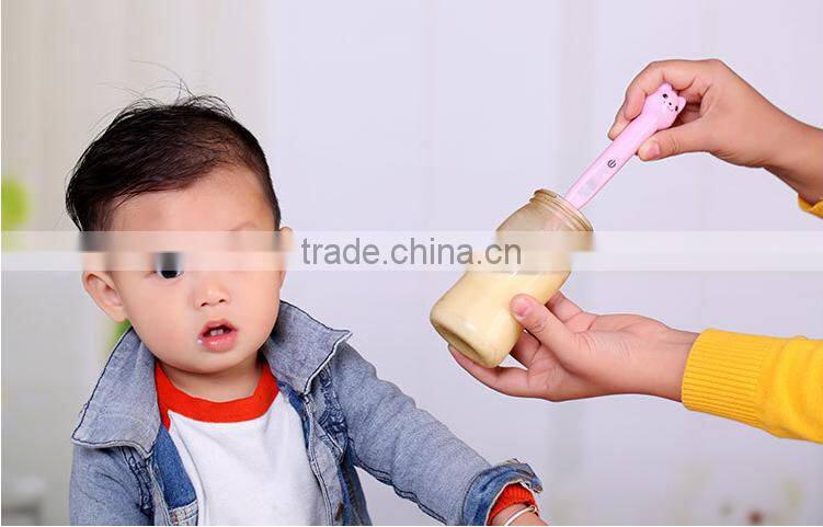 Creative Smart LED Thermometric Spoon, 304 Stainless Steel Spoon For Baby Use