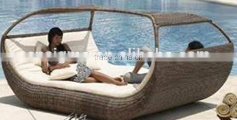 2017 Sigma Spring arrival all weather unique rattan big round sofa bed