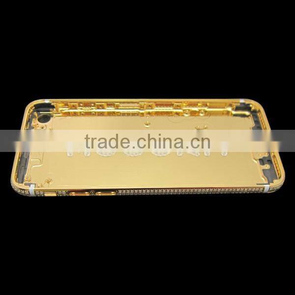 Luxury 24k gold plated back housing, full diamond gold housing for iPhone 7