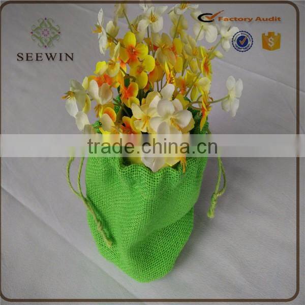 convinient waterproof high quality raw jute material orchid flower pots