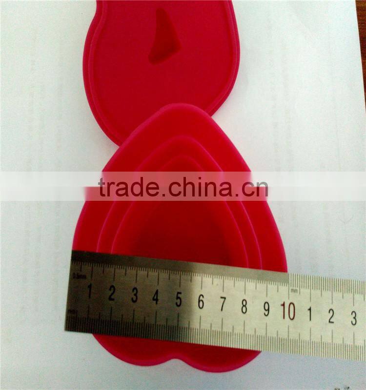 2015 Portable Heat Resistance Silicone Folding Cup Silicone Heart Shape Cup