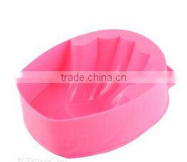 New top selling Finger Soak Off Tray Acrylic Gel Nail Bubble Bath Spa Bowl professional manicure nail bubble hand bowl