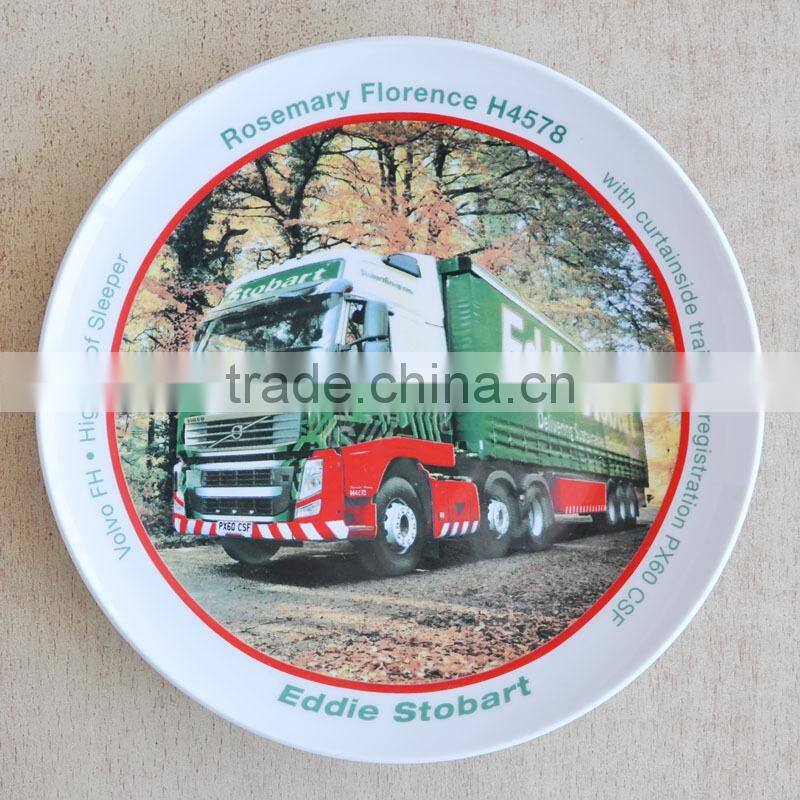 8.25 inch Porcelain Plate with Decal for Decoration