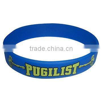 customized blue color silicone wristband