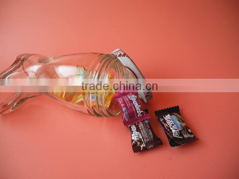 irregular shaped boots shaped glass stash jar with screw lid