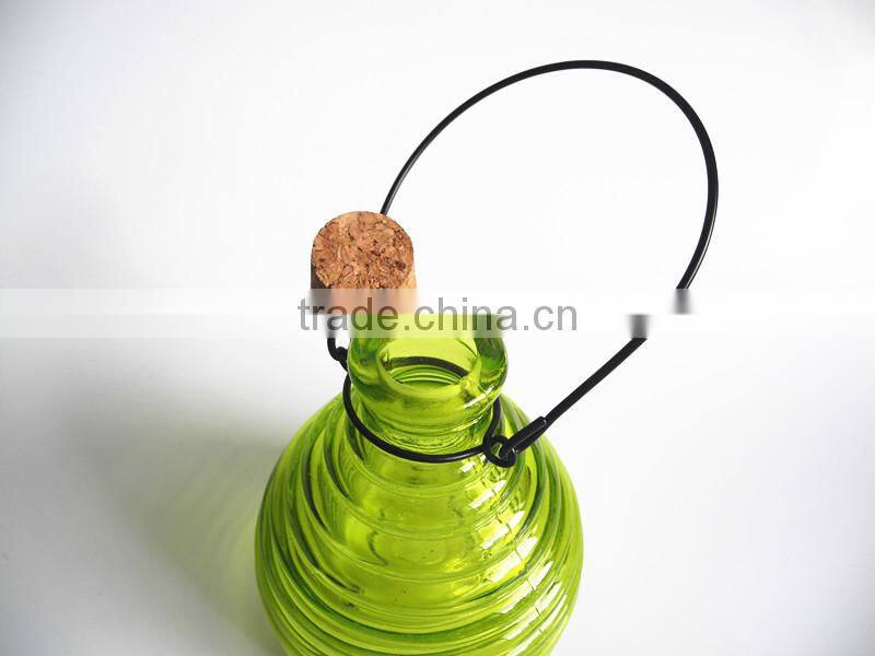 stripe glass fly insect catcher with hole and hanging handle