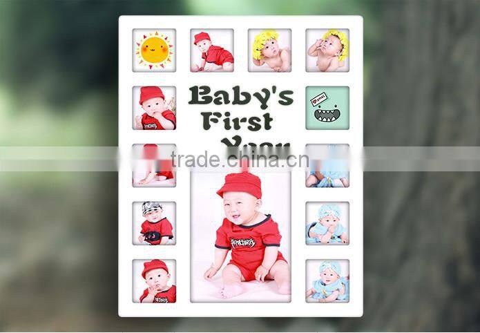 baby's first year souvenir wooden photo picture frame