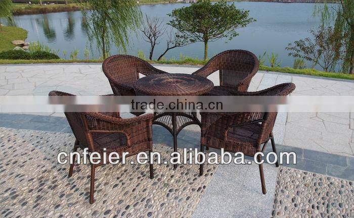 FEIER A6024 Rattan Cheap Dining Table Set