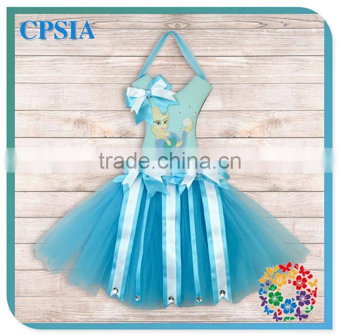 Snowflake Decoration ribbon bow holder Tulle Pettiskirt Cute Party Tutus dresses Fashion Accessory for Boutique