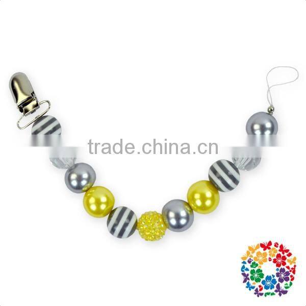 2017 New Designs Toddlers Teething Silicone Pacifier Chain Clip Baby Pacifier Clip Holder