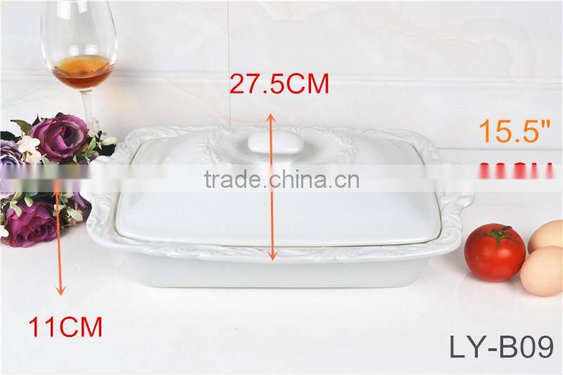 15.5" ceramic rectangular comal