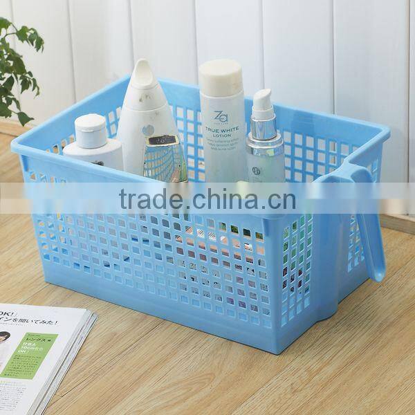 Bathroom With Handle Plastic Storage Basket