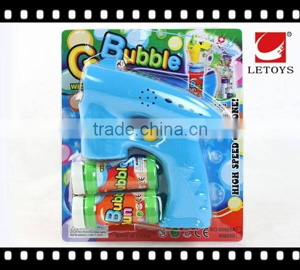 wholesale eco-freindly solid color musical bubble gun with flashing light