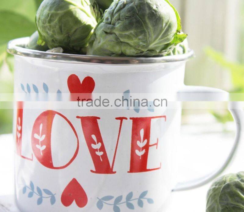 household metal enamel mug