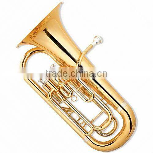 Gold lacquer cupronickel silde 4 -key piston valve Euphonium