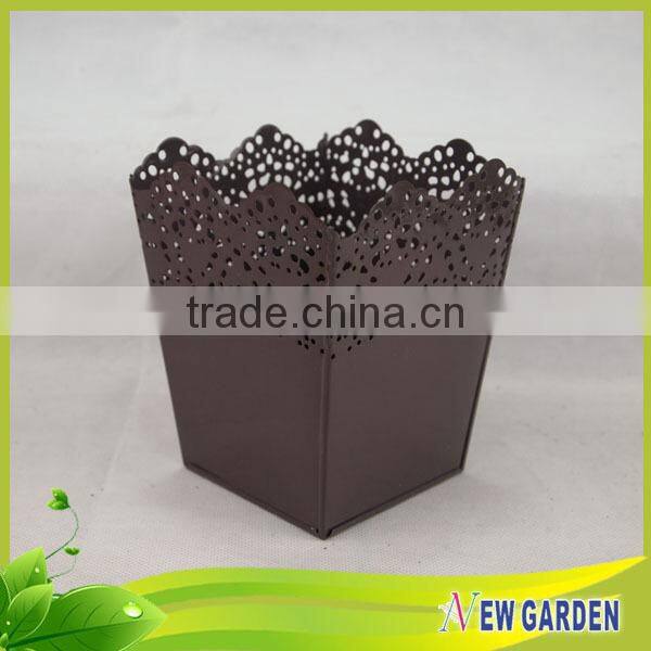 Newgarden quality Hot Sale bottom price mini metal flower pot