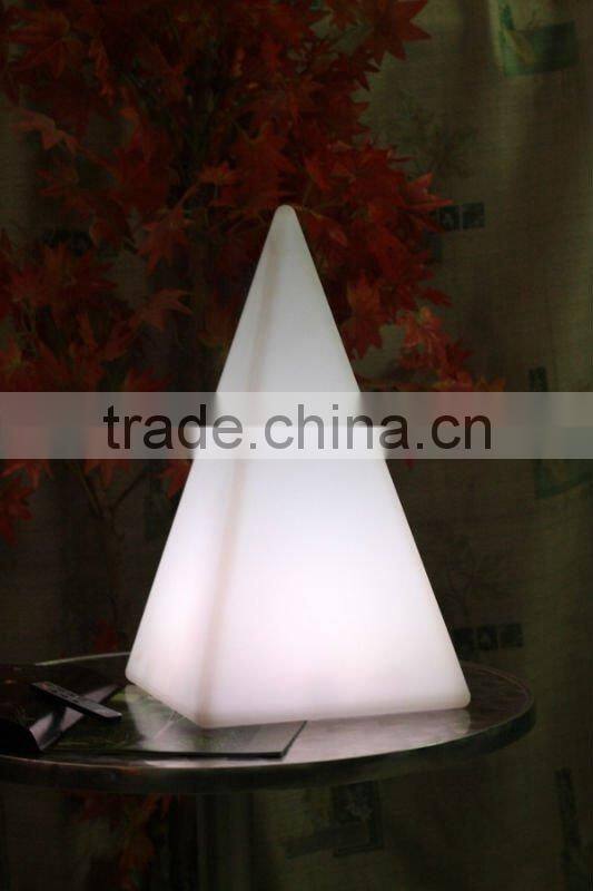 rechargeable RGB pyramid led decorative lamp