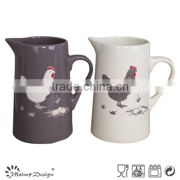 2016 hot selling 1750ml ceramic water pitchers