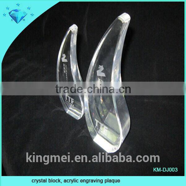 K9 Crystal Trophy Award custom Crystal Leaft Trophy award
