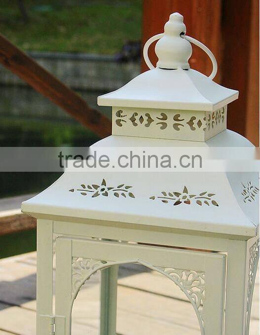 New 2017 White Vintage Style Moroccan Lantern Candle Holders