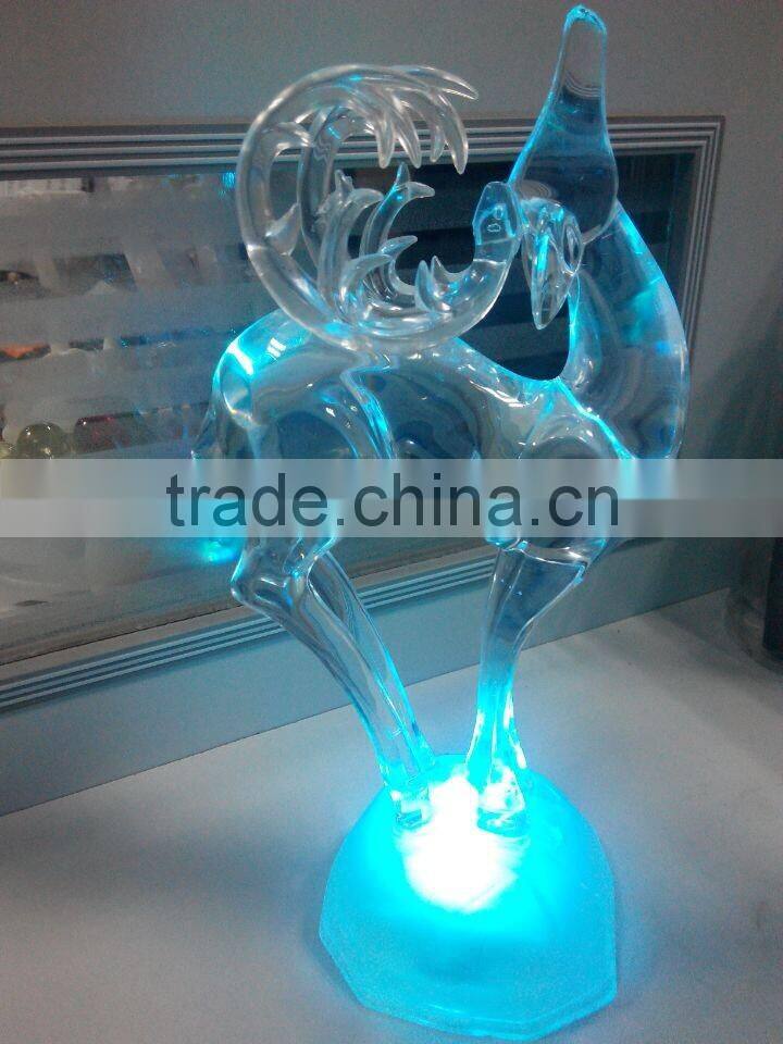 acrylic reindeer acrylic led lights decoration