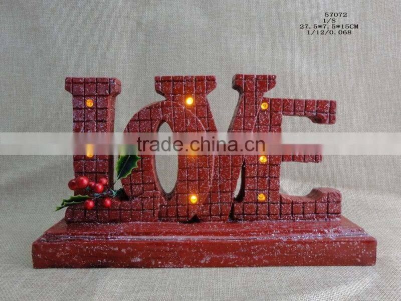 Resin Chritsmas Decoration Led Letter Lights
