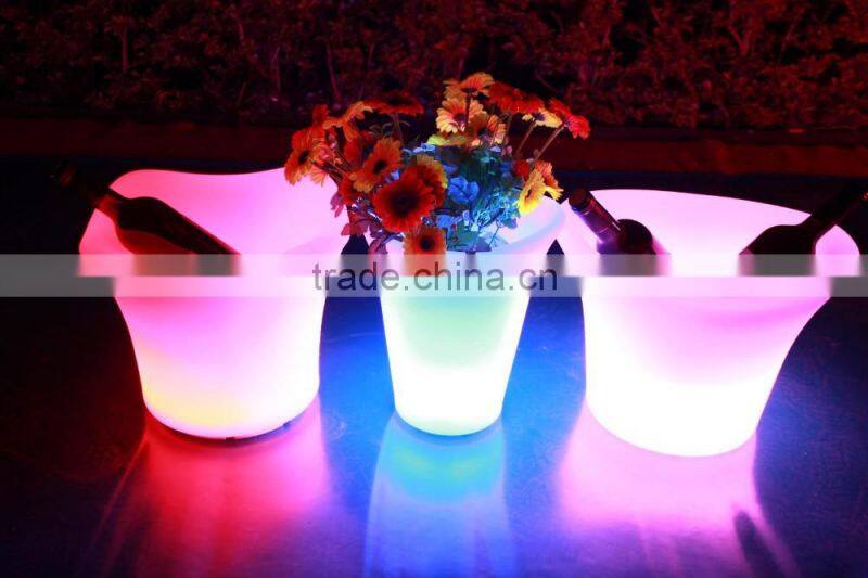 Led lighted planter pots, outdoor led planter, led Plastic flower pot