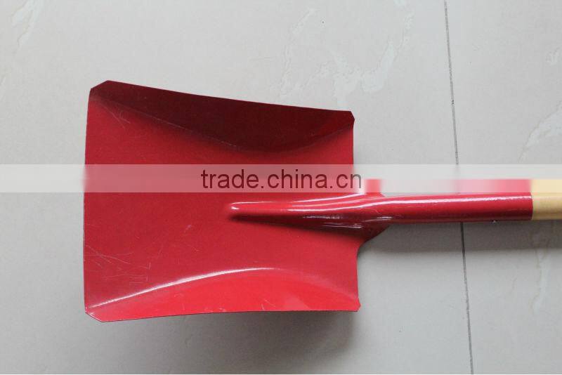 2013 new painted TUV/GS standard fiberglass poly grip S512D snow, fire and garden shovel with fiberglass and wooden handle
