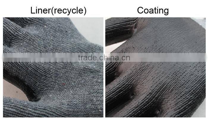 NMSAFETY cheap recycle latex work gloves 10 gauge polycotton liner latex safety glove