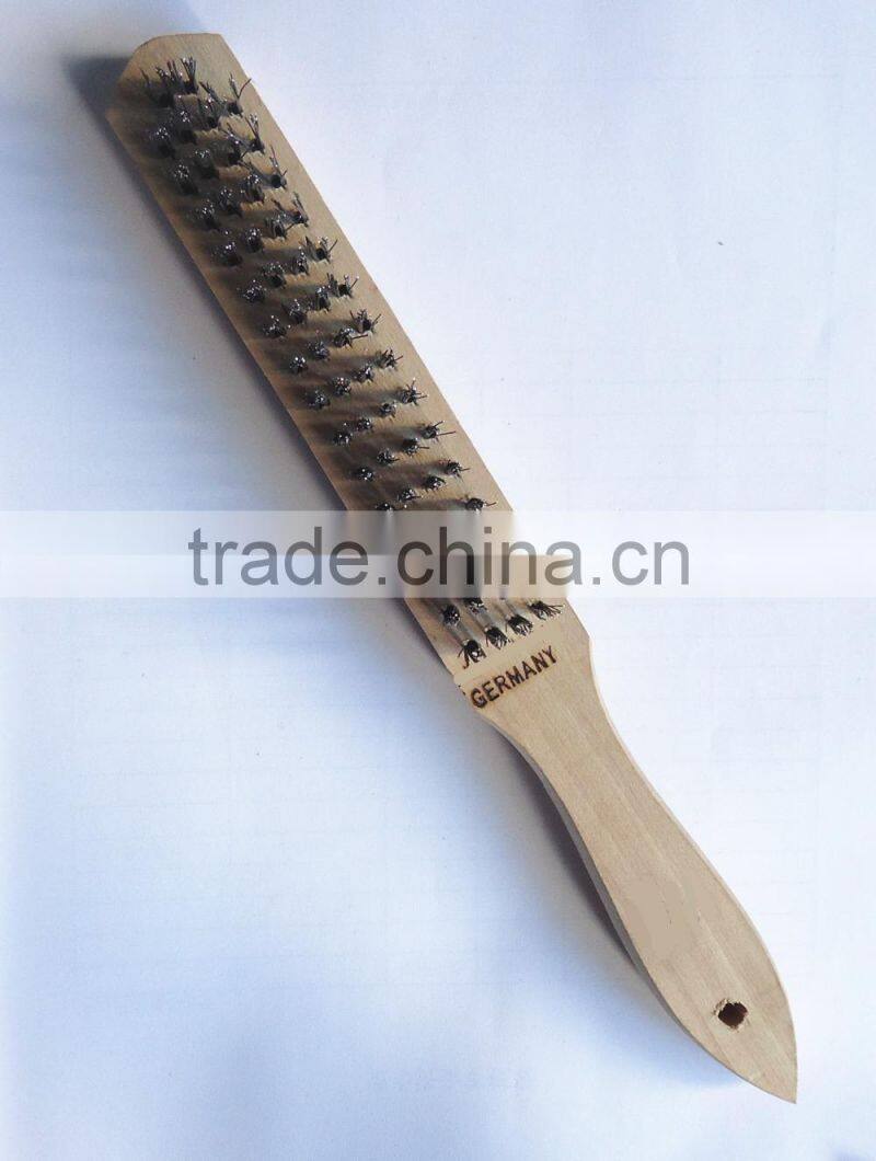 Cheap price and Good quality Steel wire brush with wooden handle