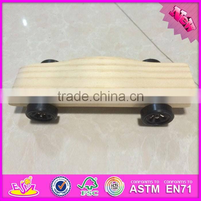 2016 hot sale DIY painted wooden toy tank W03A082
