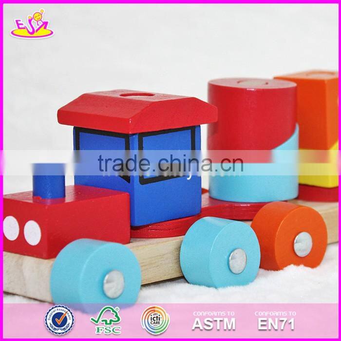 2017 New design funny children play wooden train toys W04A295