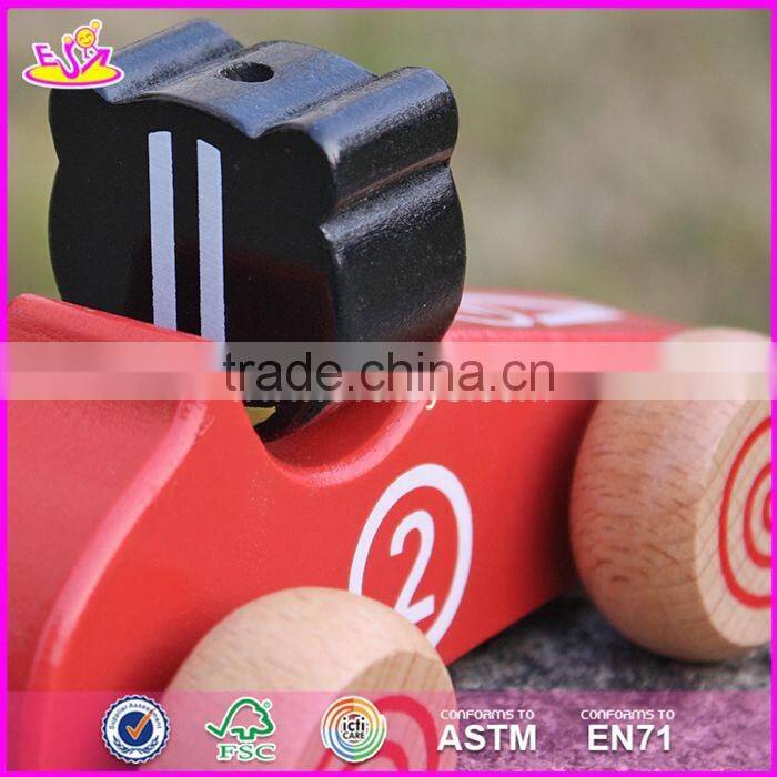 2017 New design kids funny animals wooden toy cars W04A333