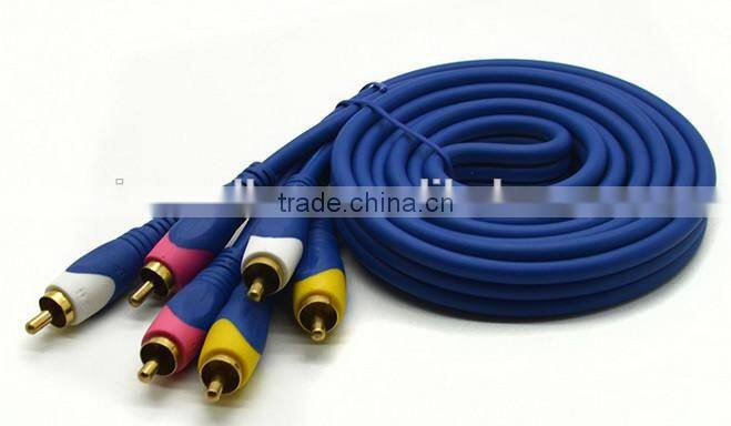 TIN plated copper 3rca male to 3rca male av cable