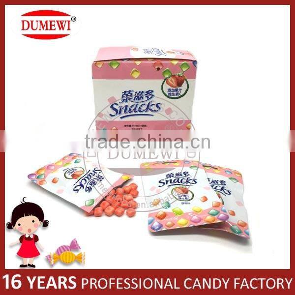 Fruit Juice Strawberry Crispy Soft Chewy Candy