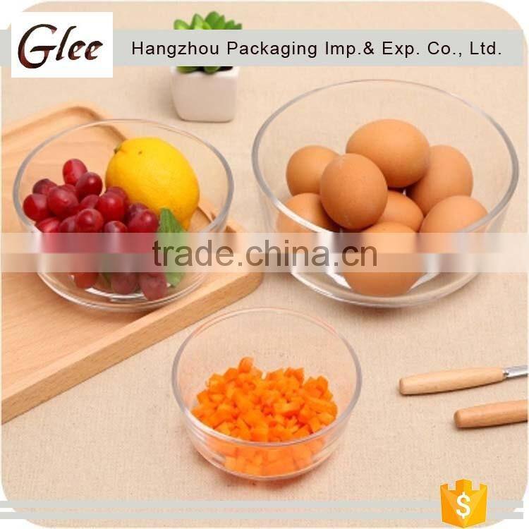 Popular fashional pretty Wholesale Clear Streak Glass Bowl Sala Glass Bowl For Fruit And Soup