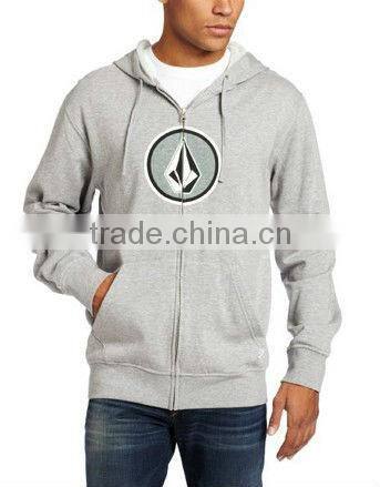 men printed zipper up hoodie,cotton fleece hoodie, custom good quality men fancy hoodies design