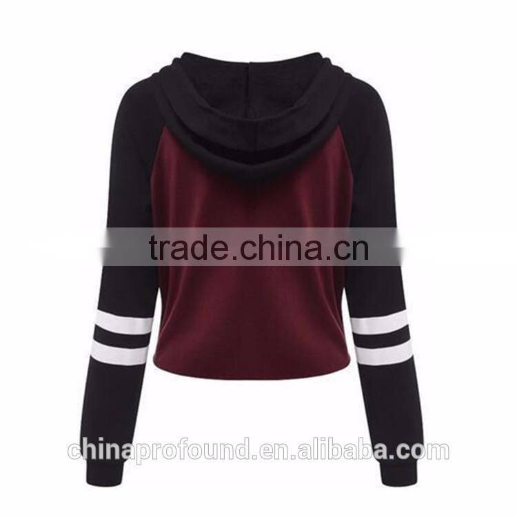 Long Sleeve Cropped Top Hoodie For Women Ladies Crop Hoodies